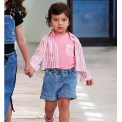 Sarabanda 0G226 Girls' crop shirt