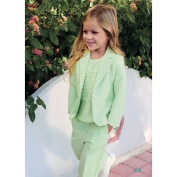 Sarabanda 0G441 0G458 0G457 Completo elegante verde bambina