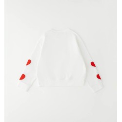 Sarabanda 0G304 Girls' hearts sweatshirt