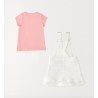 Sarabanda 0G233K1 Completo salopette e t-shirt bambina