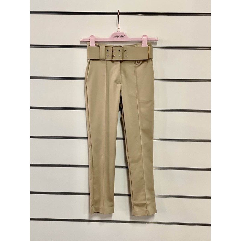 Sarah Chole 023480 Pantalone sabbia con cinta ragazza