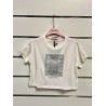 Sarah Chole 5550SCH065 T-shirt crop strass ragazza