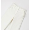 Sarabanda 0G458 Pantalone elegante in twill panna bambina