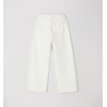 Sarabanda 0G458 Pantalone elegante in twill panna bambina