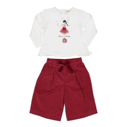 Birba 34033 32043 Completo T-shirt e Pantalone velluto bambina