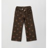 Sarabanda 0H356 Pantalone pois marrone bambina