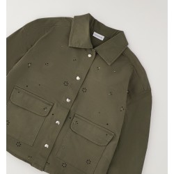 Sarabanda 0H521 Camicia militare ragazza