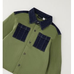 Sarabanda 0H121 Camicia bicolor bambino