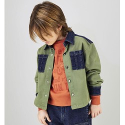 Sarabanda 0H121 Camicia bicolor bambino