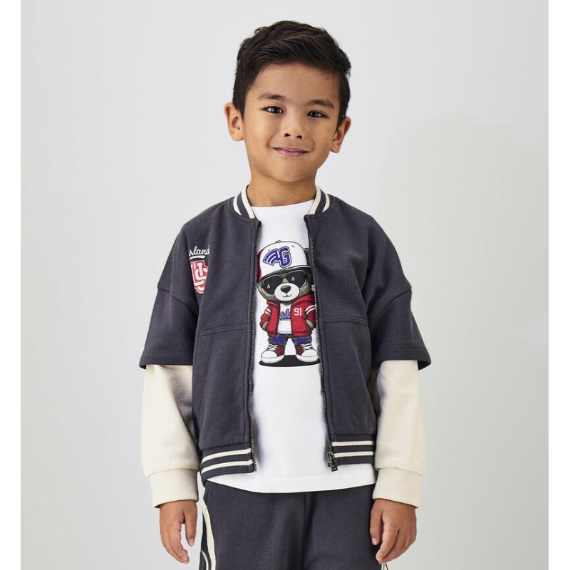 Sarabanda 0H032 Felpa bomber bambino