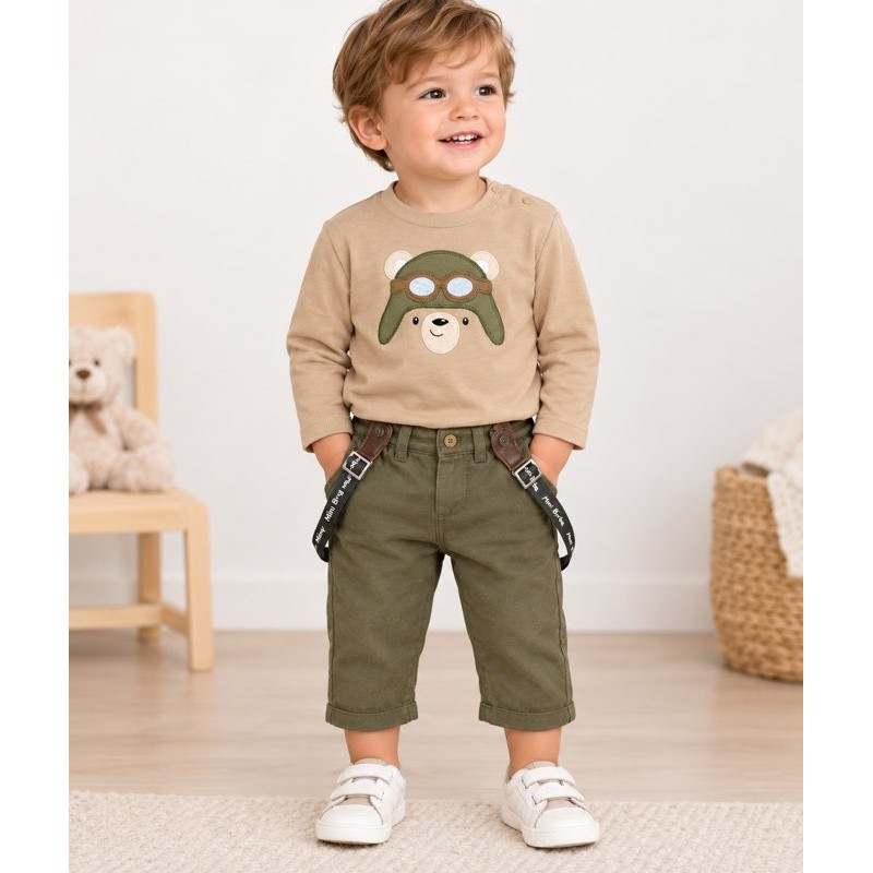 Birba 34024 32026 Completo T-shirt orsetto e pantalone neonato