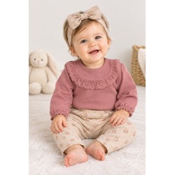 FS Baby 17092 Completo t-shirt leggings e fascia capelli neonata