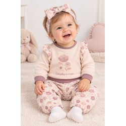 FS Baby 17055 Baby Girl Jogging & Headband Set