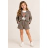 Sarabanda 07762 07690 Girl plaid outfit