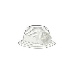Sarabanda 0S820 Girl White Bow Hat