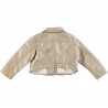 Sarabanda 0U240 Baby Gold Faux Leather Jacket