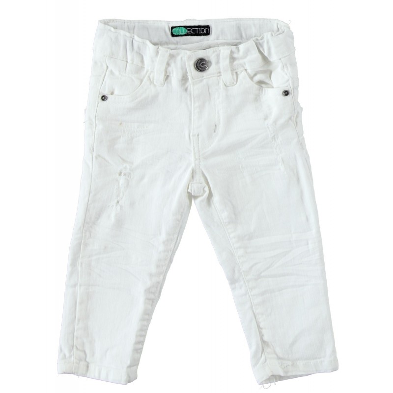 Sarabanda 0U156 White jeans for children