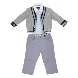 Sarabanda Stylish Baby Grey Suit Tg. 12 Months