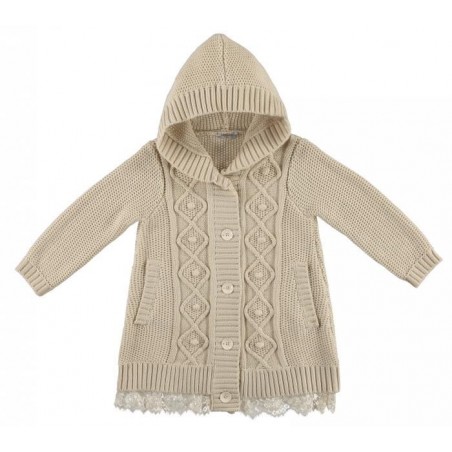0L260 Long cardigan with hood