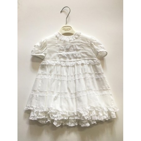 Aletta PF3130 Abito battesimo neonata Colore Bianco Taglia 6 Mesi - H 68cm