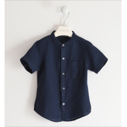 Sarabanda 04501 Camicia coreana blu bambino