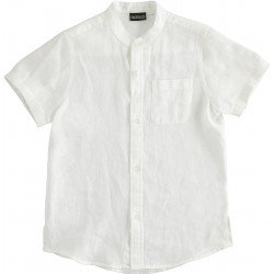 Sarabanda 04620 Camicia coreana bianca ragazzo