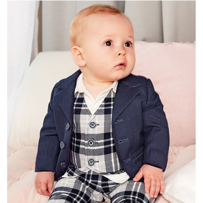 Minibanda 35688 Baby vest Color Blue Size 3 Months H 62cm