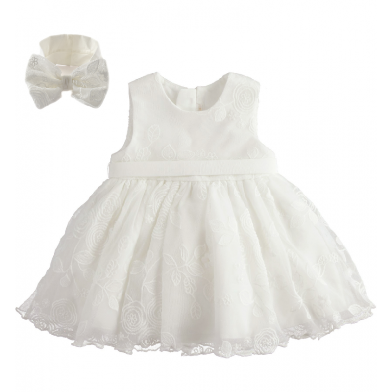 Minibanda 35732 Newborn baptism dress Color Cream Size 12 Months H 80cm