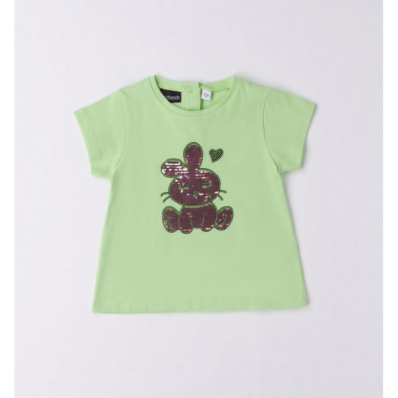 Sarabanda 06574 T-shirt coniglietto paillettes