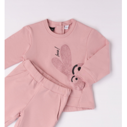 Sarabanda 07202G1 Pink rabbit jumpsuit girl