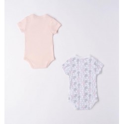 Minibanda 36300 Set of two pink newborn bodysuits