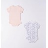 Minibanda 36300 Set of two pink newborn bodysuits