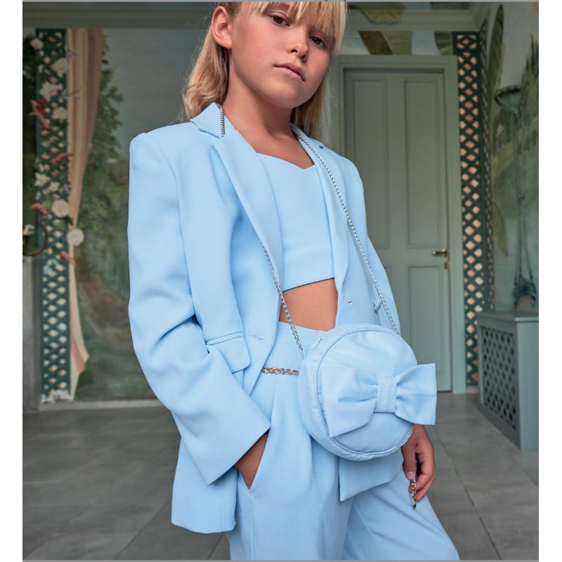 Sarabanda 08466 Girl's light blue elegant jacket