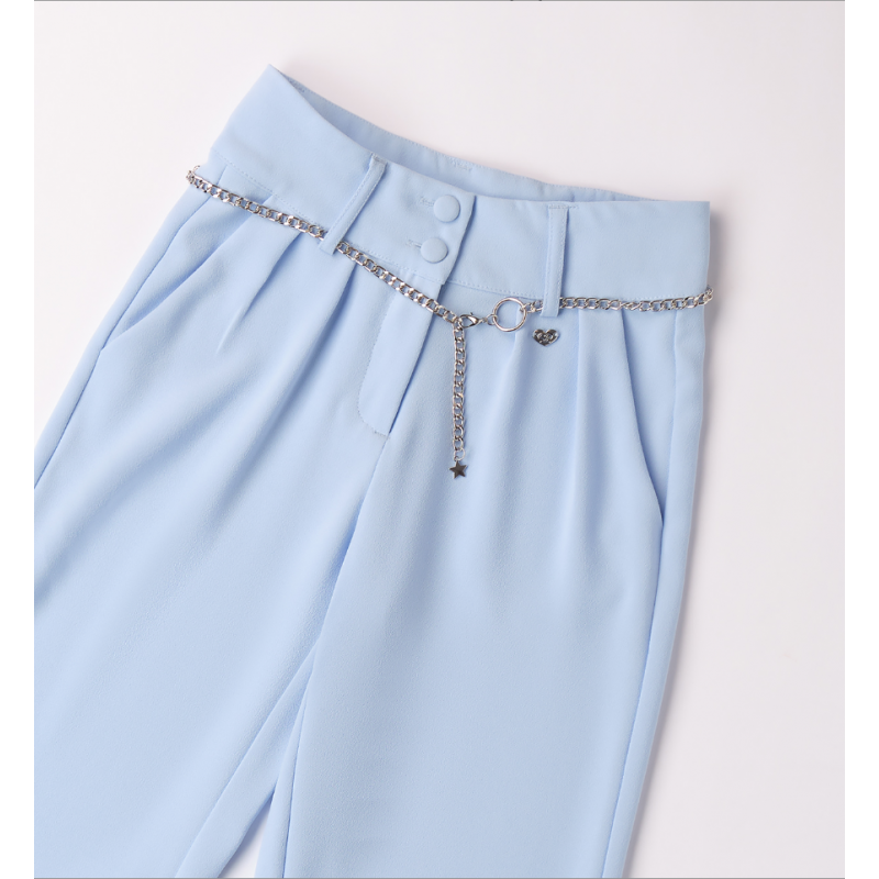 Sarabanda 08472 Girl's light blue elegant trousers