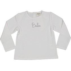 Birba 84093 T-shirt bianca bambina