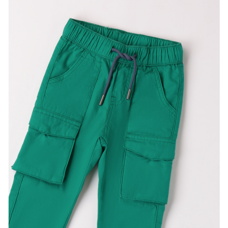 Sarabanda 08082 Pantalone cargo verde bambino
