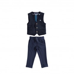 Sarabanda 0J171 0J141 Complete waistcoat and trousers for children